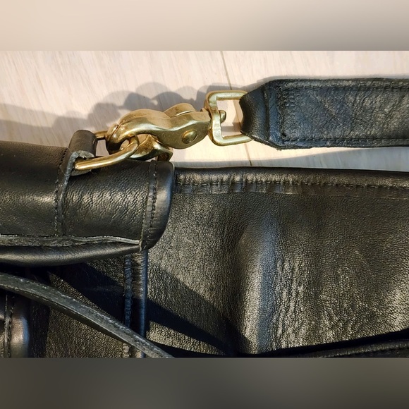 RARE Vintage Coach Gen Leather Large  Morgan Briefcase wBrass TouchLock Closure - Picture 7 of 16